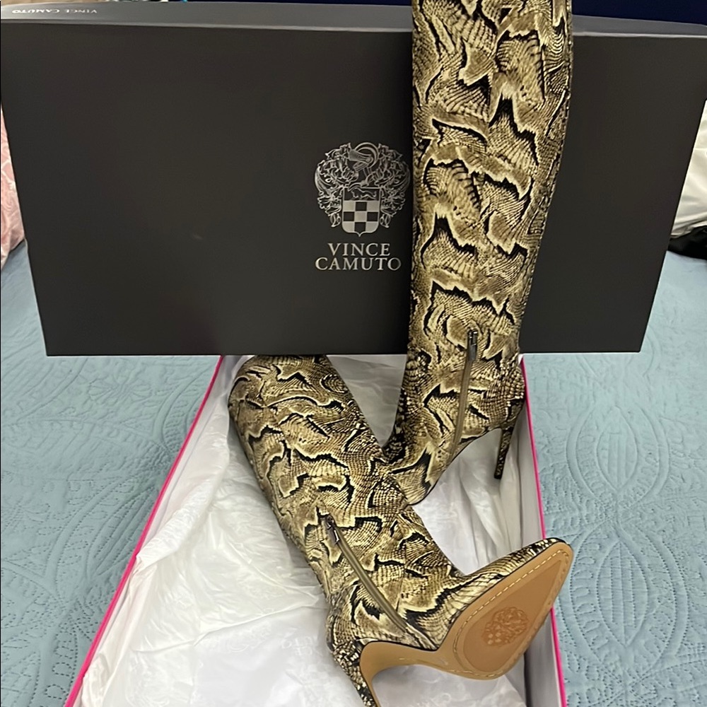 Vince Camuto Snakeskin Patterned Boots